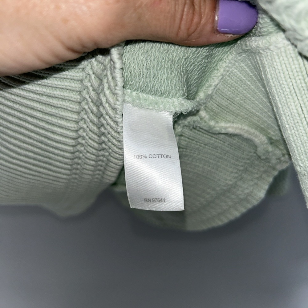 J. Jill Womens Sweater Sz L Mint Green Relaxed Casual Drop Shoulder Cotton Boat - Picture 7 of 8